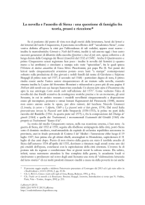 La novella e l`assedio di Siena : una questione di