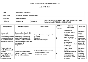 scheda di programmazione disciplinare per la certificazione