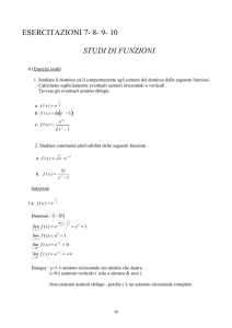 esercitazioni 7- 8- 9- 10 studi di funzioni