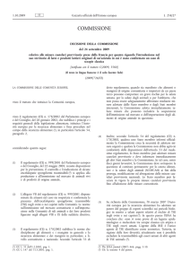 Decisione della Commissione, del 24 settembre 2009, relativa
