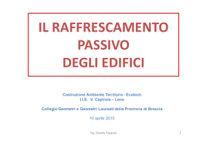 il raffrescamento passivo degli edifici