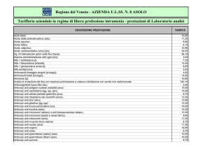 Tariffario Laboratorio LP