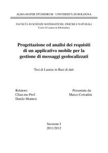 Progettazione ed analisi dei requisiti di un applicativo mobile per la