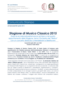 Stagione di Musica Classica 2015