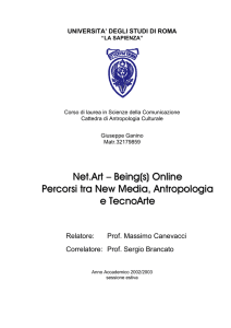 Net.Art – Being(s) Online Percorsi tra New Media