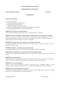 programma di filo. IV C CHERUBINI - Liceo Artistico di Tivoli – Roma