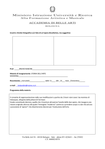 storia arte moderna - Accademia di Belle Arti Bologna