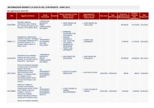 informazioni inerenti la scelta del contraente anno 2015