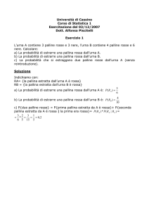 Università di Cassino Corso di Statistica 1 Esercitazione del 03/12