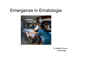 Emergenze in Ematologia.1