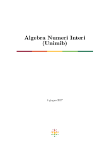 Algebra Numeri Interi (Unimib)