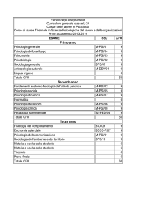 Elenco degli insegnamenti Curriculum generale classe L