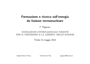 F. Pegoraro - Fondazione Internazionale Trieste