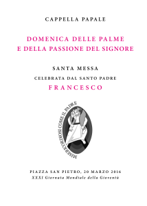 Libretto Domenica delle Palme 2016