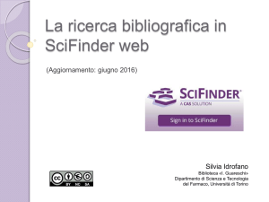 La ricerca bibliografica in SciFinder web