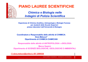 PIANO LAUREE SCIENTIFICHE - Dipartimento di Chimica "G