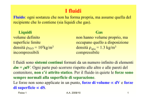 I fluidi - Sezione di Fisica