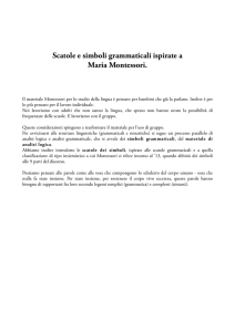 Scatole e simboli grammaticali ispirate a Maria Montessori