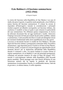 "Ezio Balducci e il fascismo sammarinese (1922