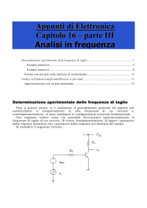 Appunti di Elettronica Capitolo 16 – parte III Analisi in frequenza