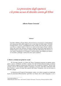 Precessione e accuse di deicidio contro gli Ebrei