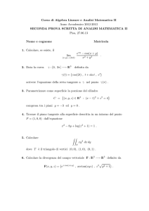 Corso di Algebra Lineare e Analisi Matematica II Anno Accademico