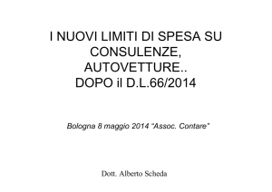 I NUOVI LIMITI DI SPESA SU CONSULENZE, AUTOVETTURE