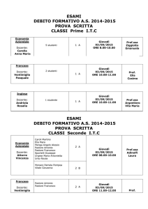 calendario esami prova scritta - debito formativo itc