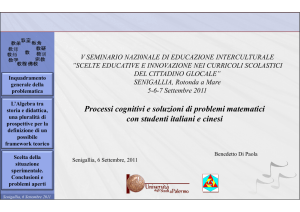 Processi cognitivi e soluzioni di problemi