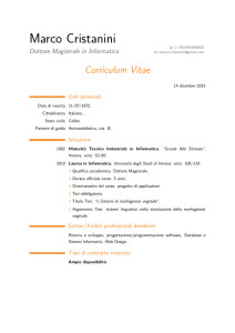 Curriculum vitae - Univr DI - Università degli Studi di Verona