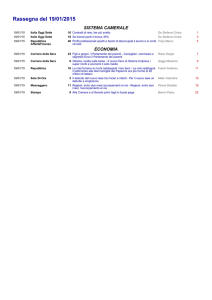 Rassegna del 19/01/2015