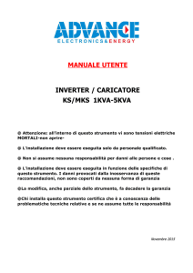 Manuale utente Inverter KS