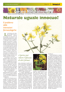 Naturale=innocuo - Farmacia Europa Cassino