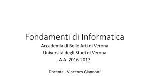 Fondamenti di Informatica - Università degli Studi di Verona