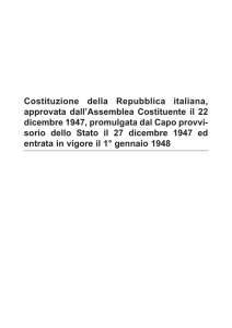 Costituzione della Repubblica italiana, approvata dall`Assemblea
