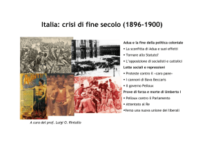 Italia: crisi di fine secolo (1896-1900)