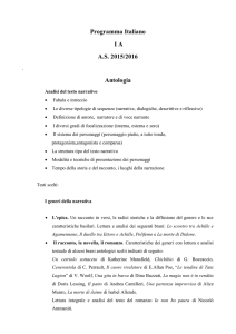 Programma Italiano I A A.S. 2015/2016 Antologia