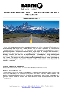 Programma Patagonia e Terra del Fuoco - Partenze