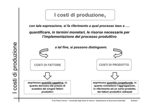 5 - I costi di produzione - Università degli Studi di Verona