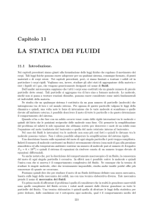 LA STATICA DEI FLUIDI