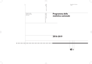Programma della statistica cantonale 2016 - 2019