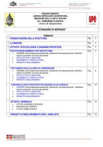 standard di servizio - Maggiore della Carità