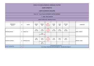 ESAMI DI PROFITTO ANNO ACCADEMICO 2015/2016 - Corsi