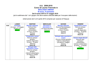 II semestre - Macroarea di Scienze