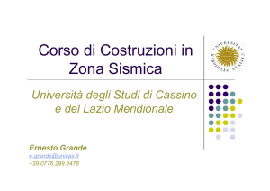 Corso di Costruzioni in Zona Sismica