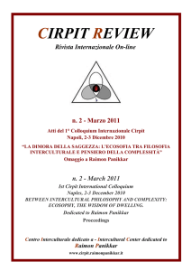 Atti 1°Colloquium Cirpit-ISSF Napoli