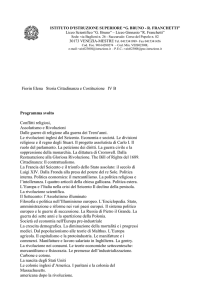 Fiorin Elena Storia Cittadinanza e Costituzione IV B Programma