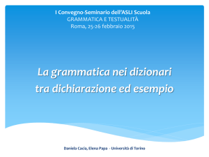 Diapositiva 1 - Associazione per la Storia della Lingua Italiana