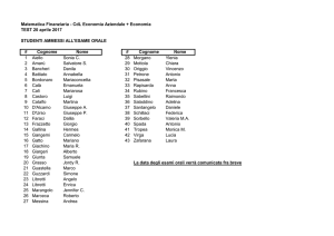 Matematica Finanziaria - CdL Economia Aziendale + Economia