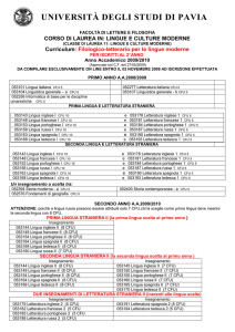 2°anno - Università degli studi di Pavia